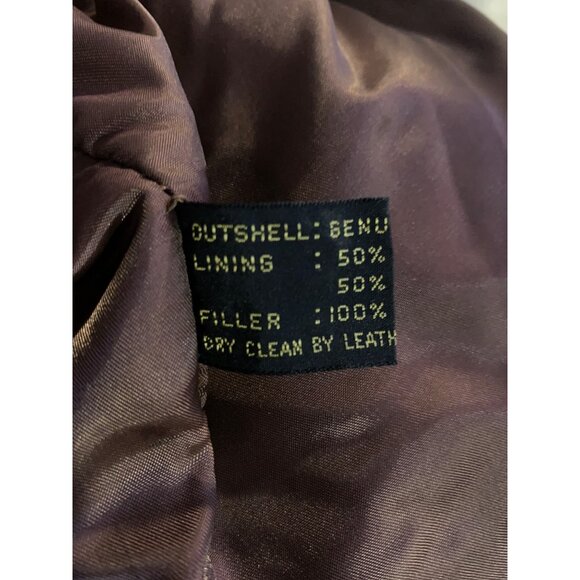 Vintage Brown Leather Midway Bomber Jacket Coat - Picture 9 of 10